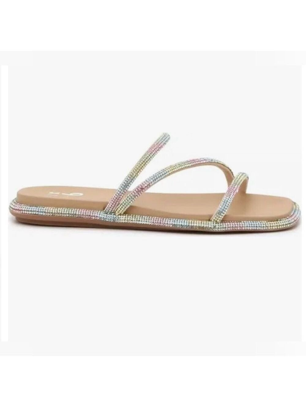Mix No. 6 Moirea Rhinestone Embellished Sandals - Size 6.5